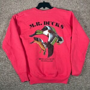 Vintage 1992 M.R. Ducks Ocean City Maryland Lee Sweatshirt Pink Mens Medium